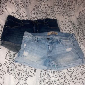 COPY - 2 pair Hollister Low-Rise Midi Short Denim…